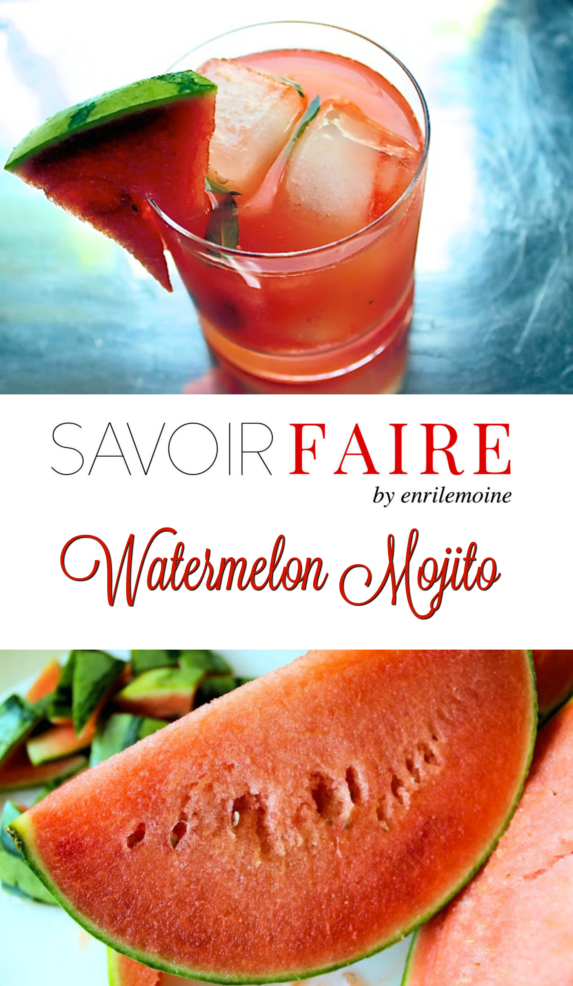 This watermelon mojito is the perfect concoction for those hot summer days and evenings, It's also great for any 4th of July celebration. It's made with Ron de Venezuela, mint and seedless watermelon. Clic for the recipe. Thanks for repining.