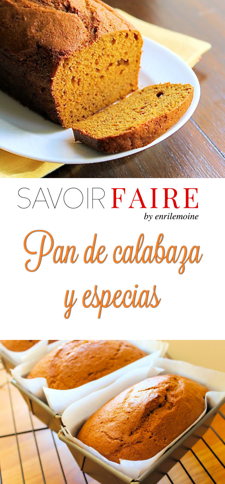 Perfecto para el desayuno, la merienda o el postre, este pan de calabaza y especias resume los sabores y colores del otoño en un pan esponjoso y perfumado. Haz clic para ver la receta paso a paso.