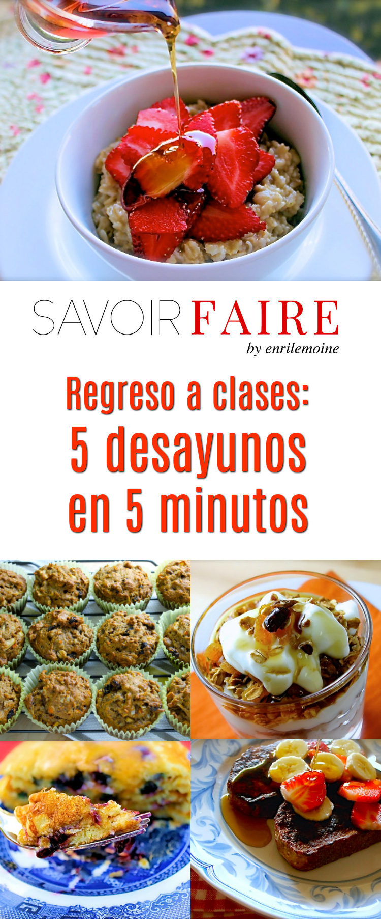 Simplifícate la vida en este regreso a clases con estos 5 desayunos que se preparan en 5 minutos.