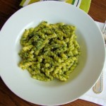pasta with arugula and walnuts pesto