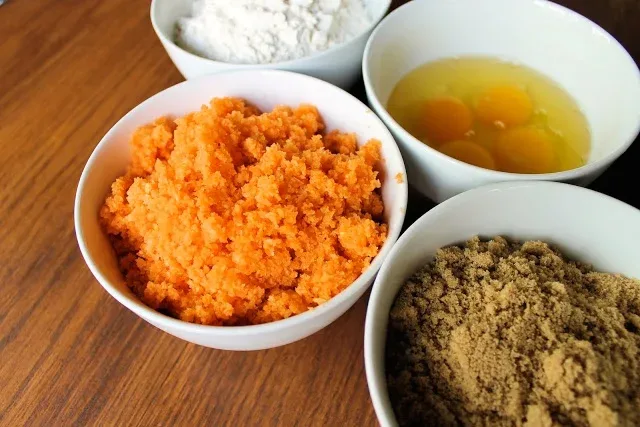 Ingredientes para hacer bizcocho de zanahoria