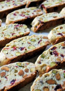 biscotti de pistachos y arándanos