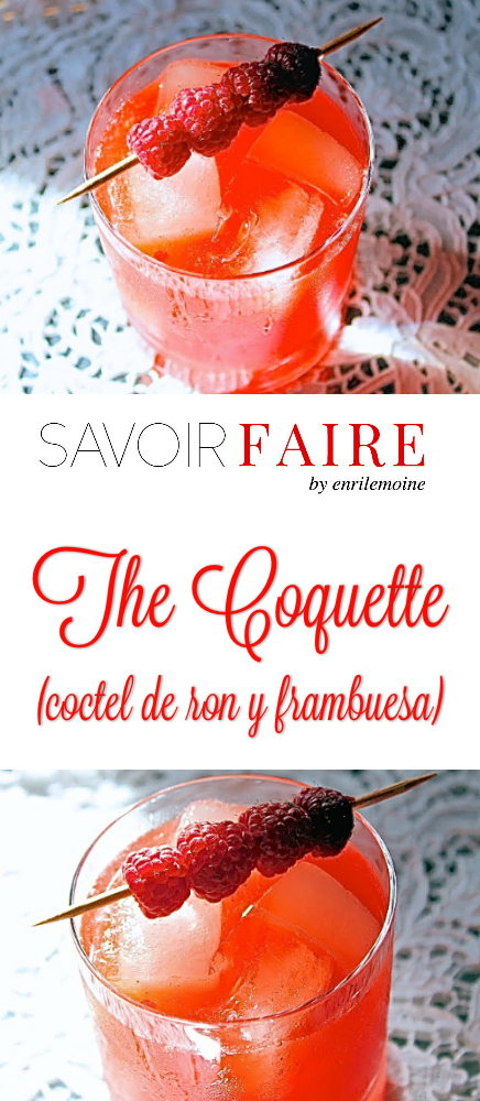 The Coquette es el nombre de este coctel a base de Ron de Venezuela y frambuesas. Haz clic para la receta de esta delicia perfecta para San Valentín o Navidad.