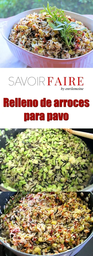 Relleno de arroces para pavo