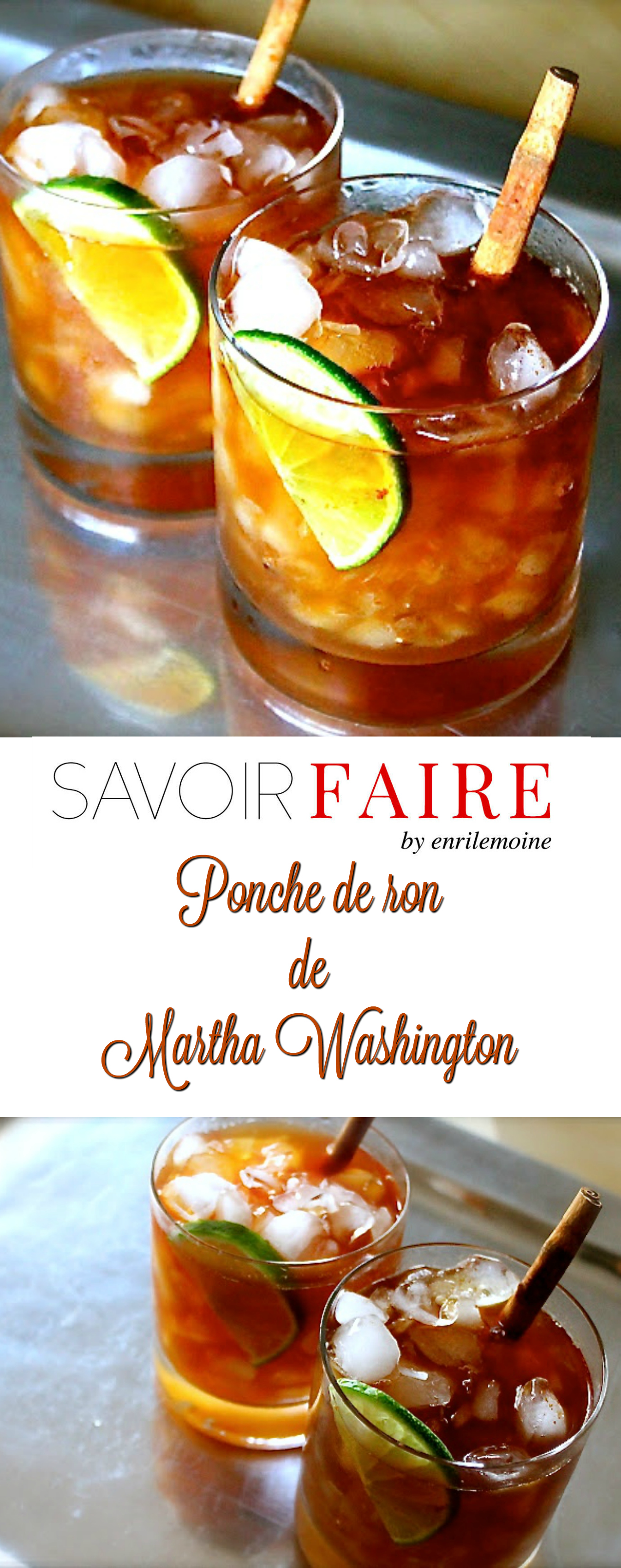Este no es cualquier ponche de ron sino la versión con Ron de Venezuela del ponche de Martha Washington. Haz clic para ver la receta paso a paso.