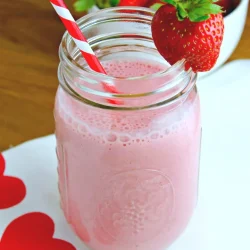 batido de fresa con avena