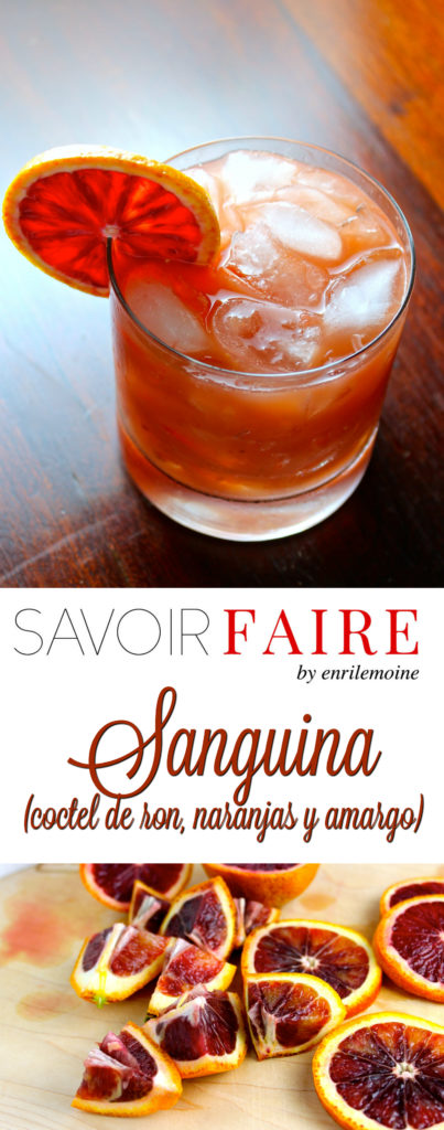 Sanguina, coctel de ron, naranjas y amargo - SAVOIR FAIRE by enrilemoine