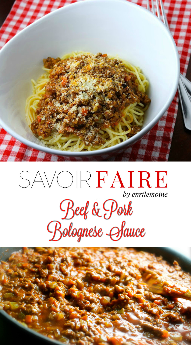 Beef & Pork Bolognese Sauce {VIDEO} SAVOIR FAIRE by enrilemoine