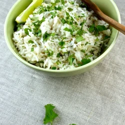 Arroz con cilantro