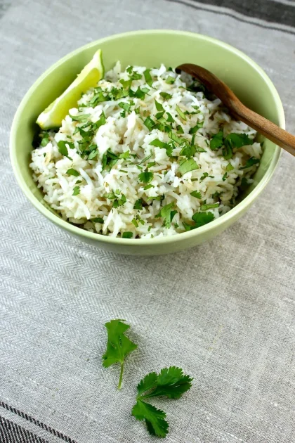 Arroz con cilantro