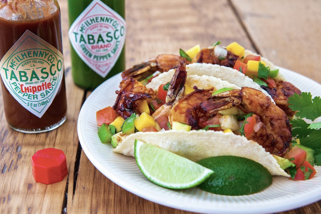 Chipotle & Garlic Shrimp Tacos with Mango Salsa - Photo: Tabasco Chipotle & Garlic Shrimp Tacos with Mango Salsa - Photo: Tabasco