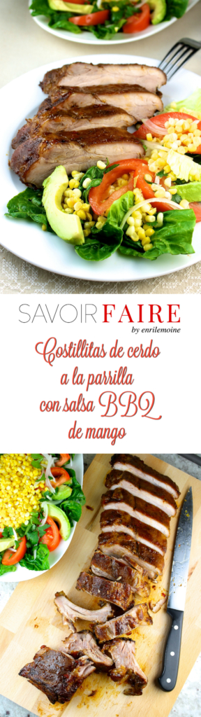 Costillitas de cerdo al grill con salsa BBQ de mango - SAVOIR FAIRE by enrilemoine Costillitas de cerdo al grill con salsa BBQ de mango - SAVOIR FAIRE by enrilemoine