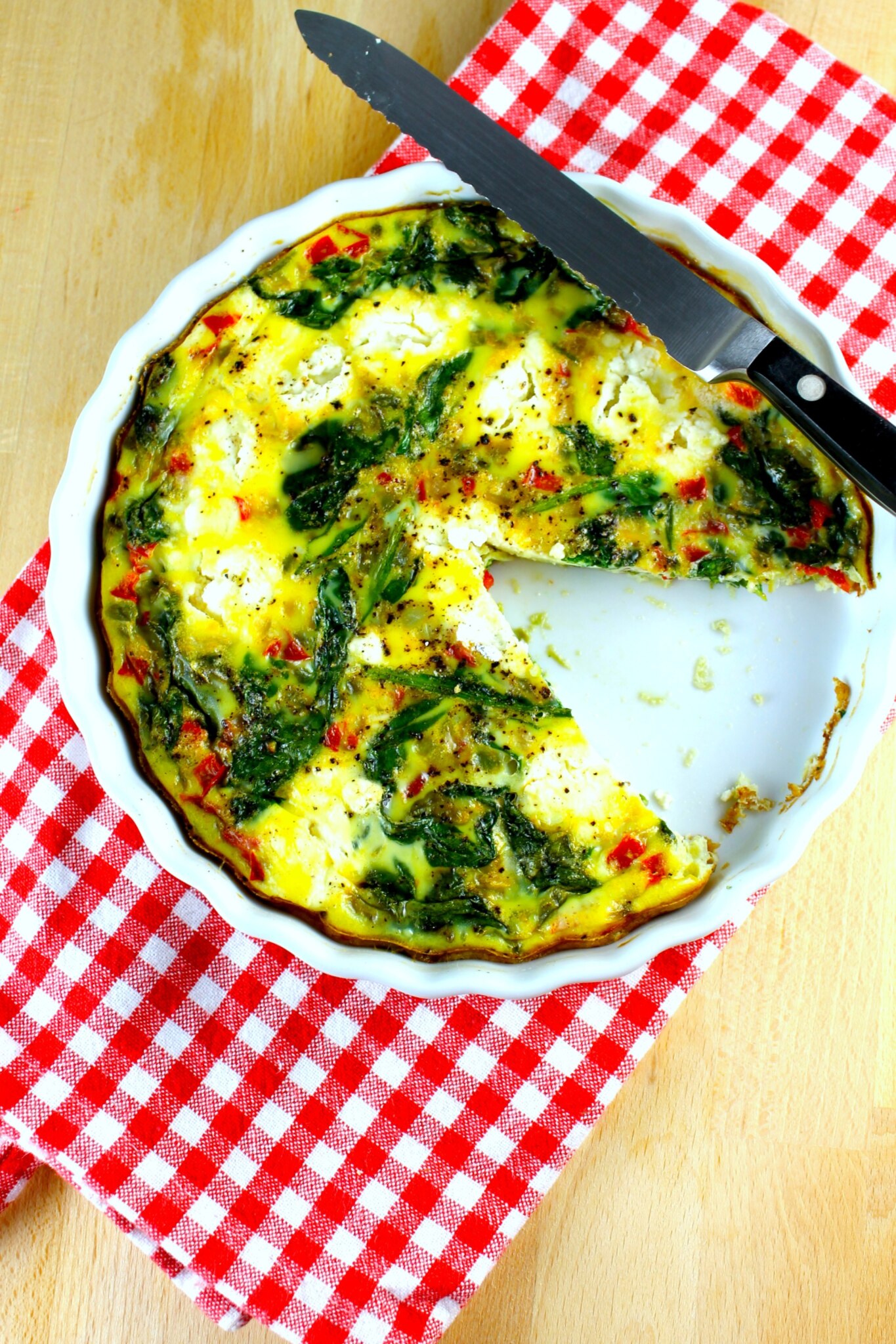 Crustless Spinach Quiche EnriLemoine