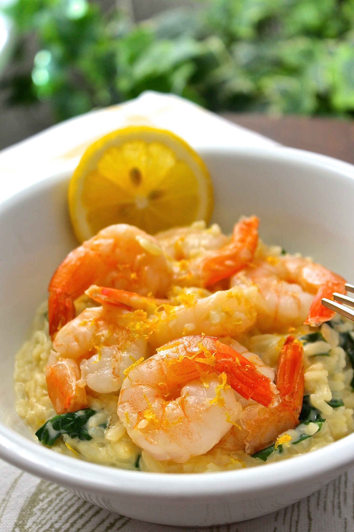 Risotto con camarón y espinaca + VIDEO Enri Lemoine