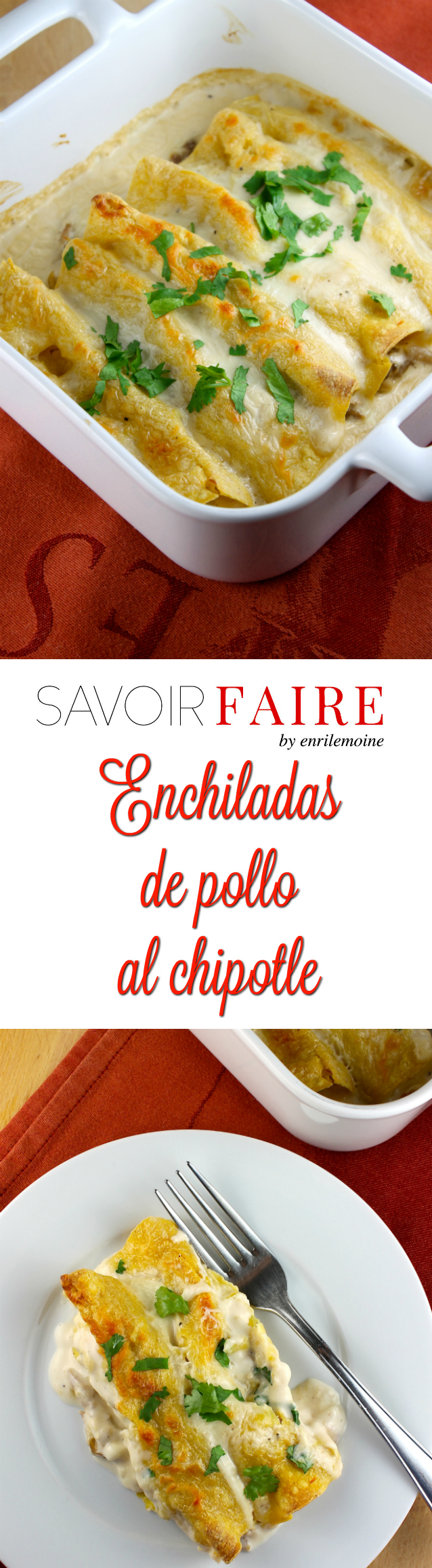 Con esta receta de enchiladas de pollo al chipotle podrás tener la cena lista en 35 minutos. Haz clic para ver cómo se prepara esta delicia #Ad #MiCocinaViveMejor