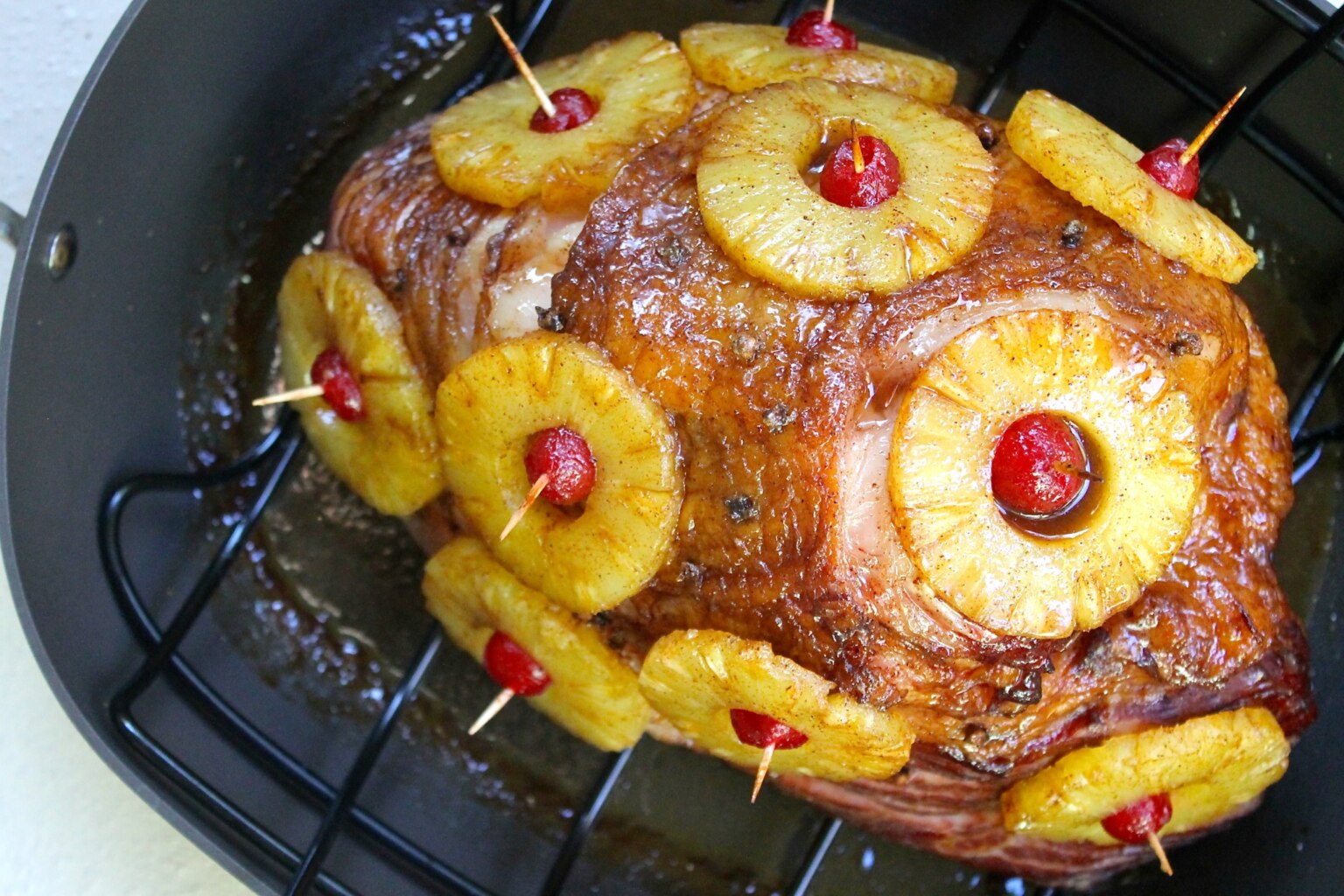 La mejor receta de jamón planchado con piña