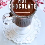 Rich Venezuelan hot chocolate served on a delicate white plate.