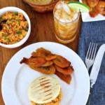 arepas with chorizo scrambled eggs