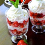 strawberries with goat cheese mousse
