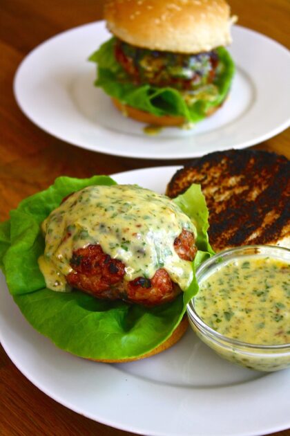 grilled pork loin burgers