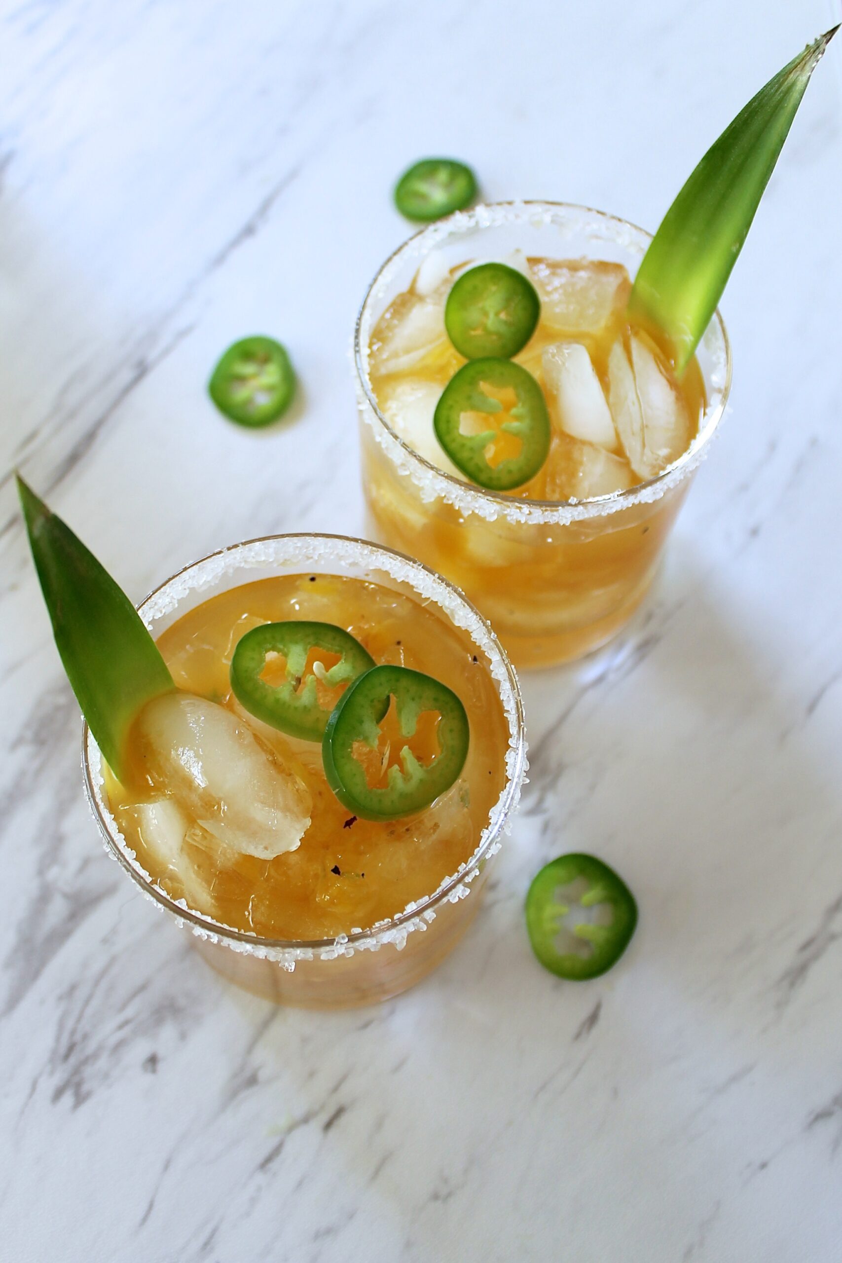 grilled pineapple and jalapeño margarita