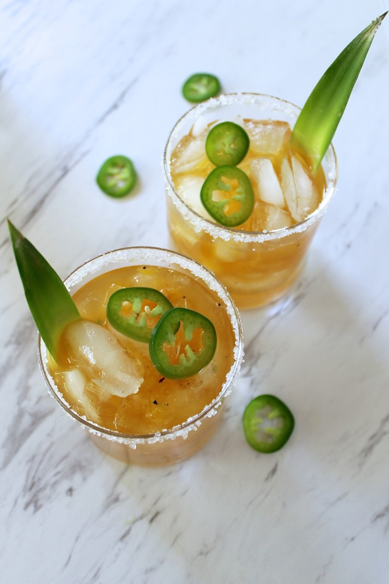 margarita de piña al grill