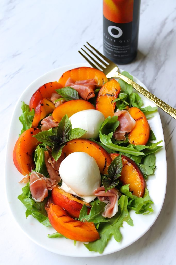 Burrata Grilled Peach Salad Recipe + VIDEO - EnriLemoine