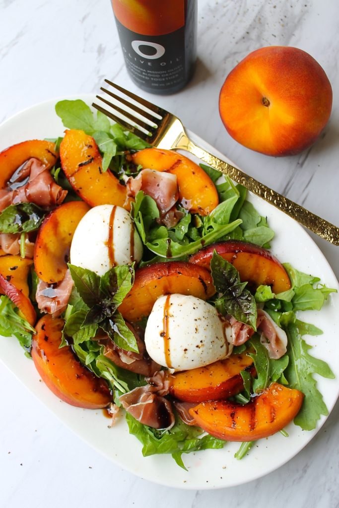 Burrata Grilled Peach Salad Recipe + VIDEO - EnriLemoine