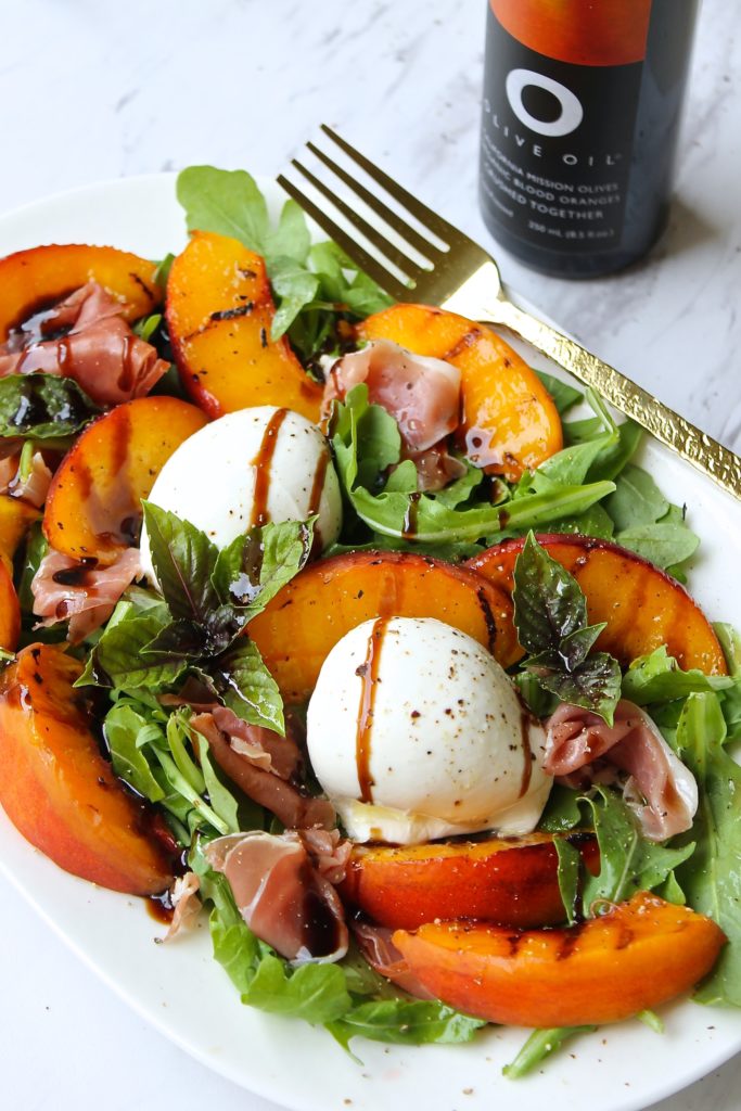 Burrata Grilled Peach Salad Recipe + VIDEO - EnriLemoine