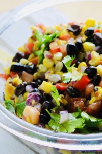 ensalada de frijoles negros