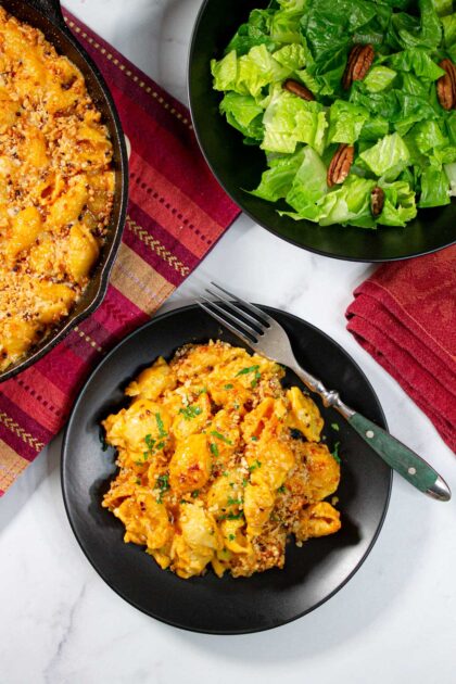 skillet-baked mac and cheese