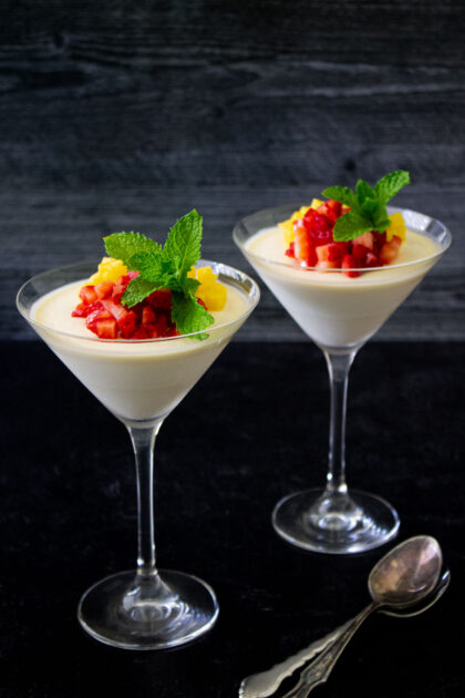 sugar-free panna cotta