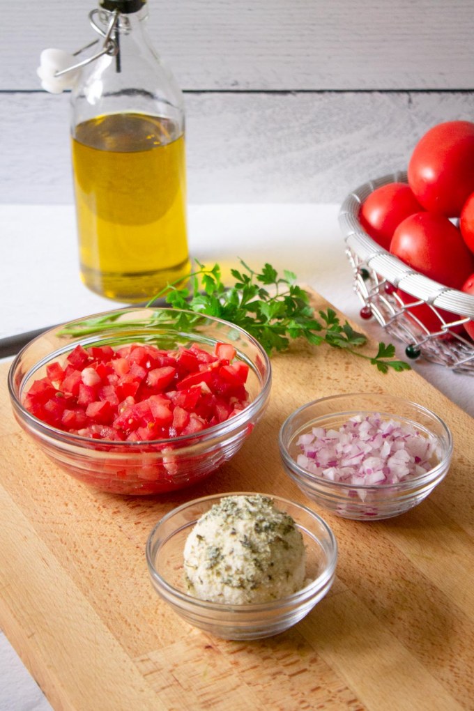 Ingredientes para hacer ensalada de shanklish