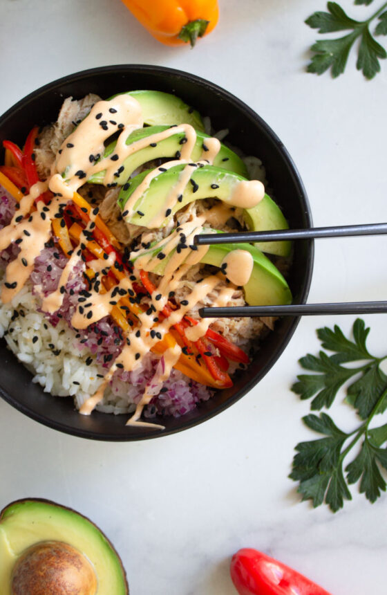 Tuna Poke Bowl with Sriracha Mayo Recipe