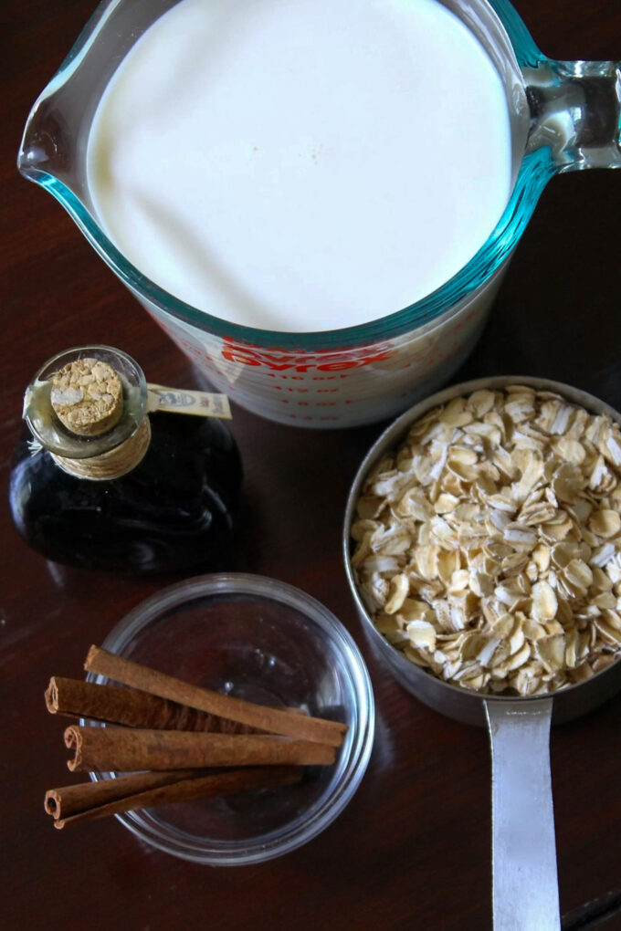 Avena con leche y canela