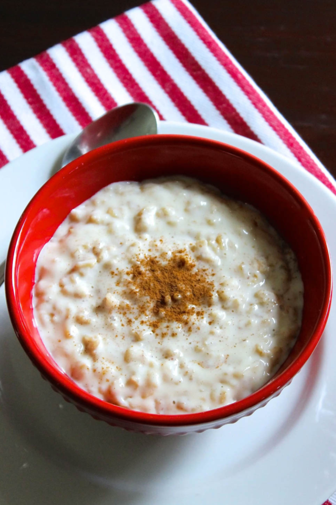 Avena con leche y canela