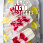 raspberry lemon yogurt popsicles