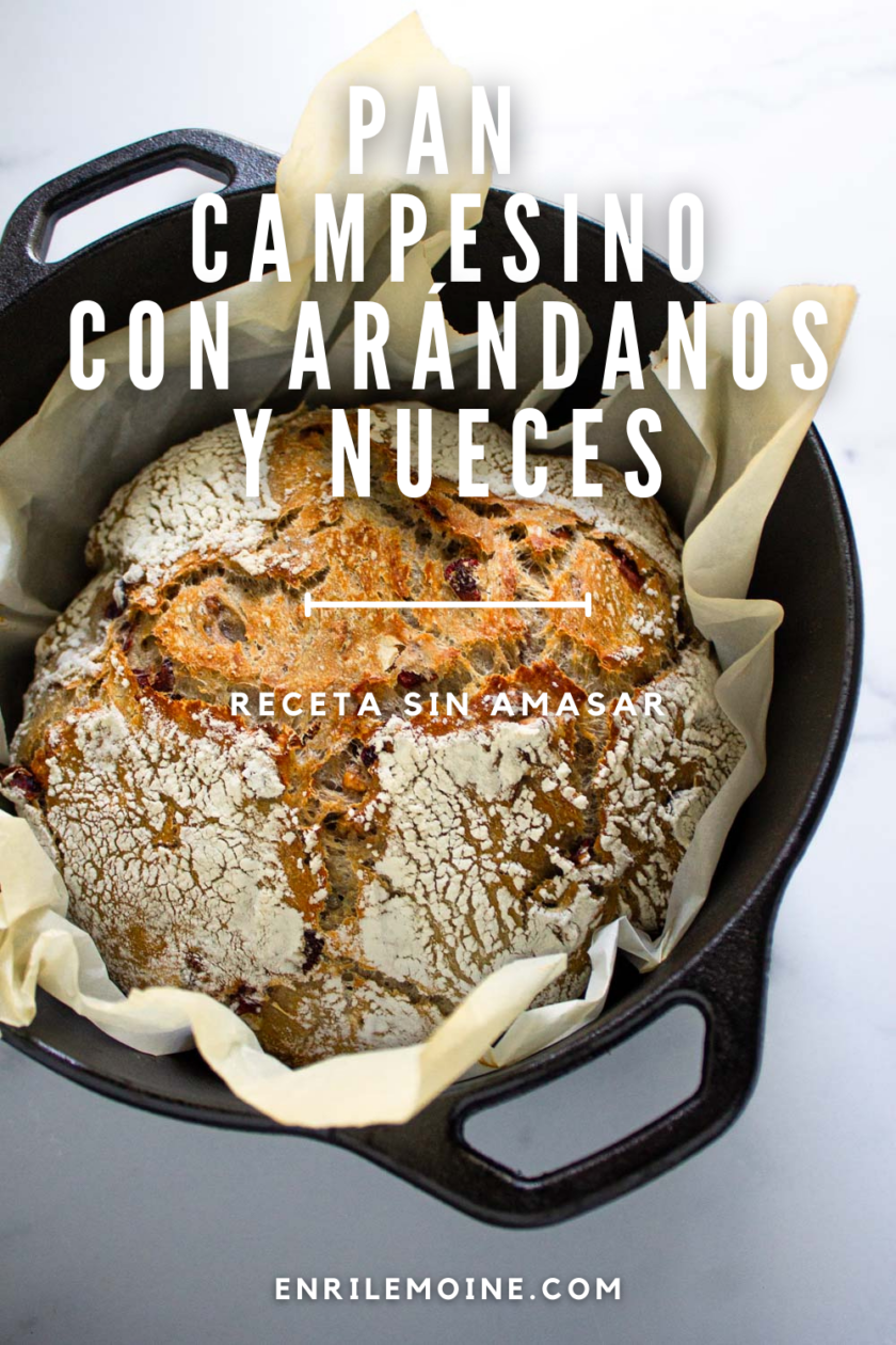 Receta fácil de pan campesino con nueces ¡sin amasar!