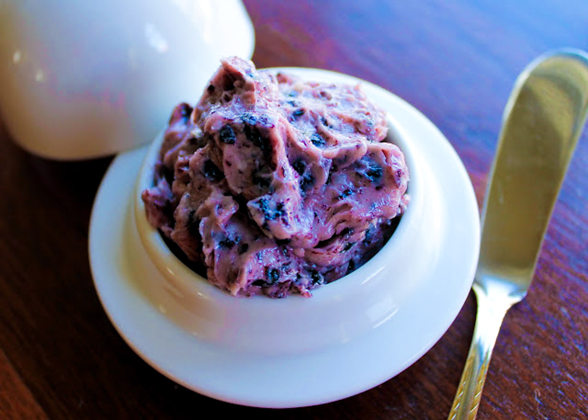 Enhance your mornings with this delicious Dried Blueberry Compound Butter