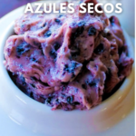 Mantequilla con arándanos azules.
