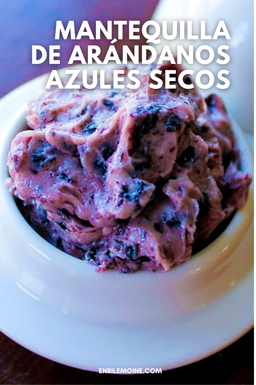 Mantequilla con arándanos azules.