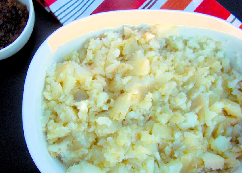 Crushed potatoes with olive oil by enrilemoine.