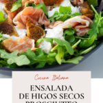 Receta de ensalada de higos secos con burrata.