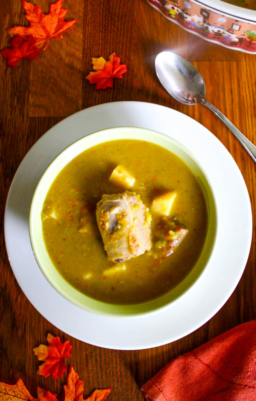 Venezuelan Split Pea Soup with Pork Ribs