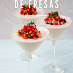 Panna Cotta de fresas con albahaca y reducción de balsámico.