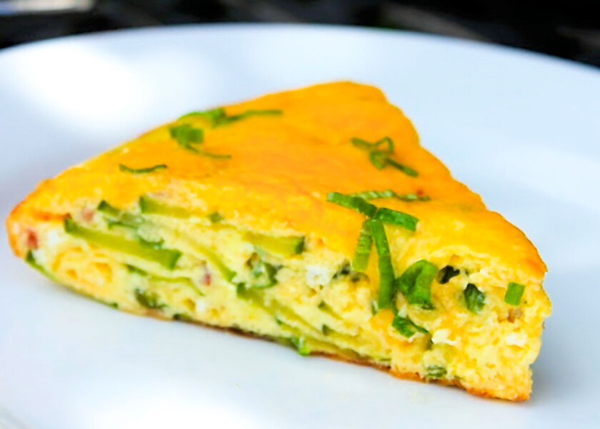 frittata de calabacín con chorizo