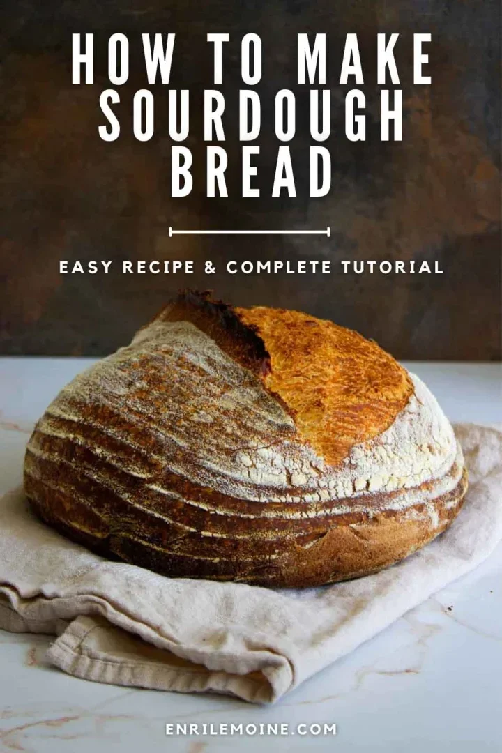 Artisan Sourdough Bread Recipe,No-knead artisan sourdough recipe,rustic sourdough bread recipe,No-Knead Sourdough Bread in 6 Steps,How to Make Rustic No-Knead Sourdough Bread in 6 Steps,How to make sourdough bread