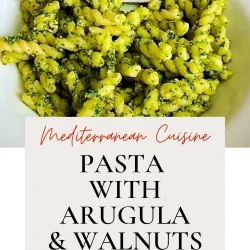 pasta with arugula and walnuts pesto